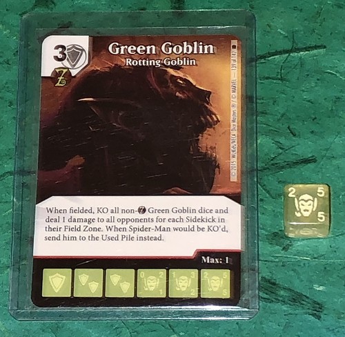 GREEN GOBLIN * ZOMBIE Super Rare SR 1 Die Amazing Spider-Man Dice Masters