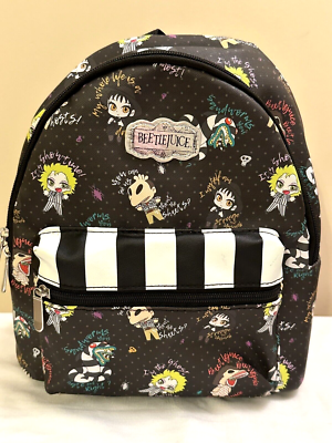 Beetlejuice Faux Leather Mini Backpack | eBay
