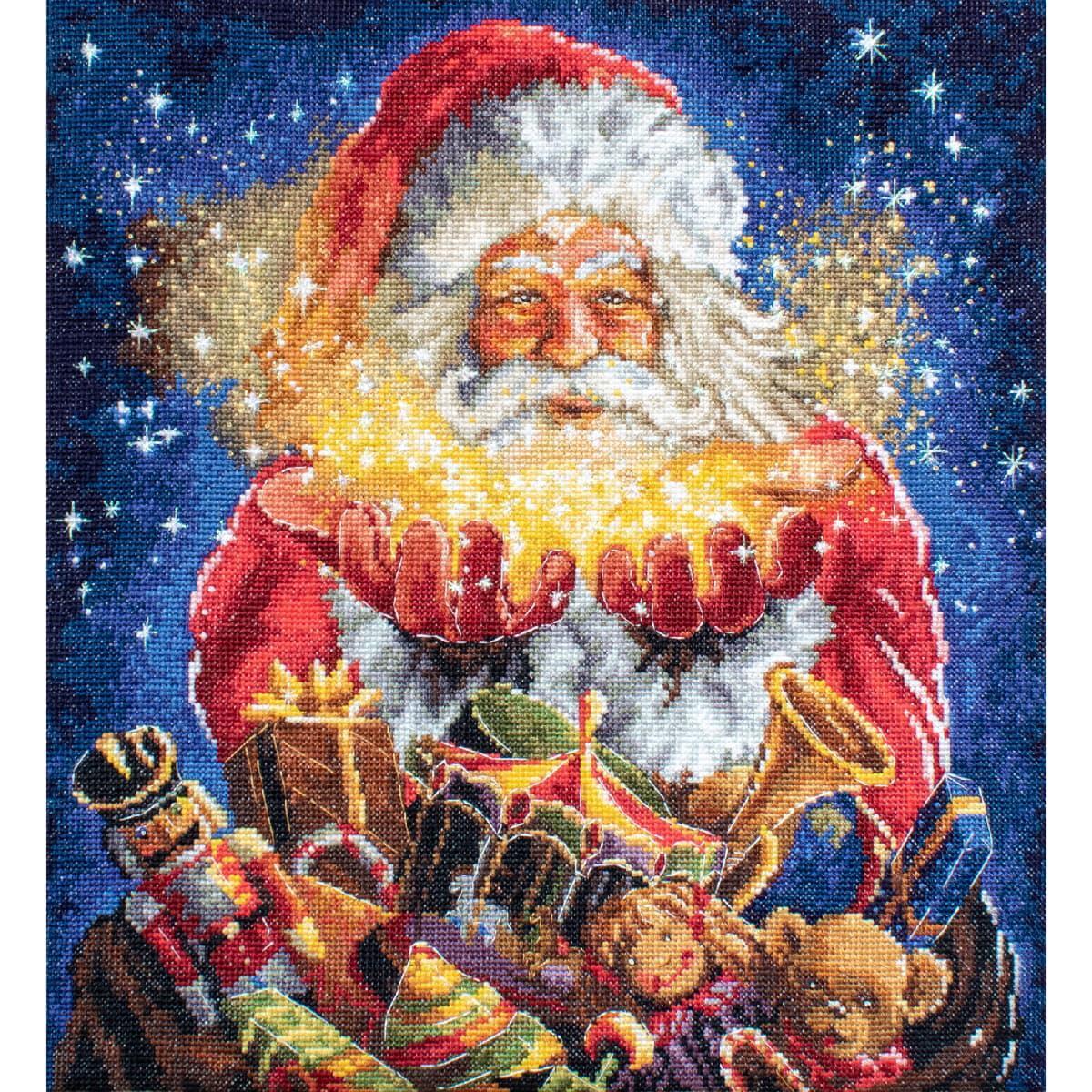 Letistitch counted cross stitch kit ""Christmas Miracle"", 29x30cm, DIY