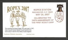 2007 US Boy Scouts Rochester NY 100th anniv 1st Boy Scout camp ROPEX gold