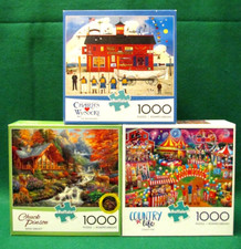    Buffalo 1,000 Piece Jigsaw Puzzles   Built Once  Complete
