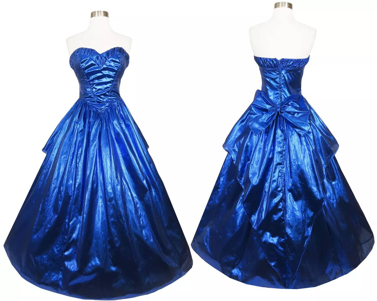 Vintage 80s Prom Sequin Dress Blue Metallic Ball Gown Medium Large //  Vintage 80s Pageant Princess Dress Ball Gown Party Dress Mike Benet - Etsy