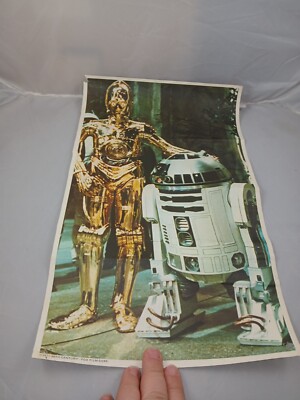 1977 Star Wars C3PO And R2D2 9 x 15 Inch Poster Color Page