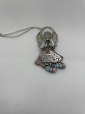 Suncatcher Vintage Angel "Friendship Warms The Heart" STAINED GLASS Ornament