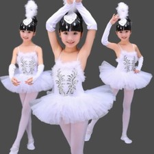Professional Girls Swan Lake Ballet Dresses Ballerina Dancing Costumes For Kids