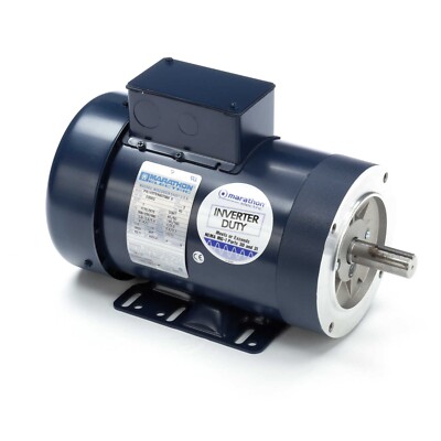 Marathon E2002 Electric Motor 1 HP 1170 Rpm 3ph 230/460 Volt 145TC 145TTFR6078
