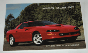 OEM-GM-SLP-1996-Camaro-Z28-SS-Owners-Manual-Supplement-NEW-40-pages
