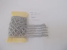 VTG Silver 58" Ribbon Trim Sewing Notions Crafts BB