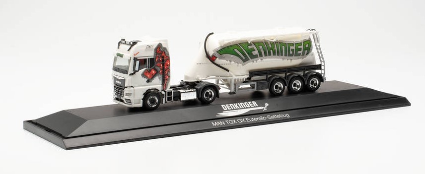 HERPA MAN TGX GX 4x2 Semi remorque pulvérulent 3 essieux DENKINGER miniature routière