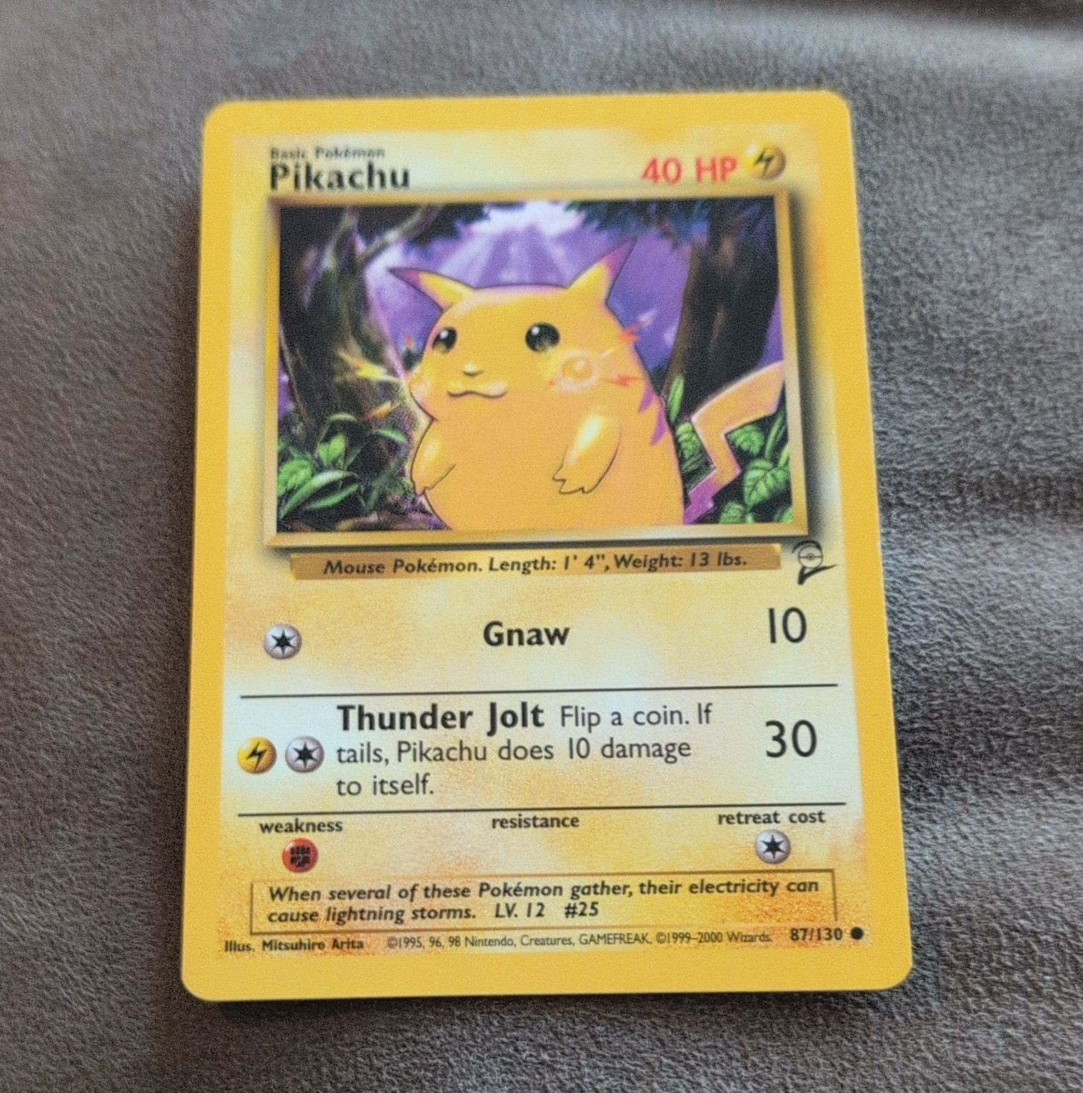 Wizards of the Coast Pikachu 87/130 Base Set 2 Common (EN) 2000 40 HP