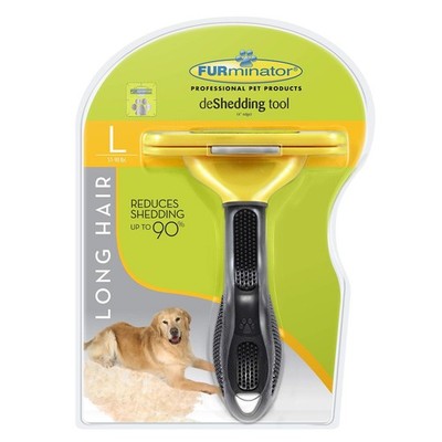 Furminator Long Hair Deshedding Tool for Large Dogs, Standard