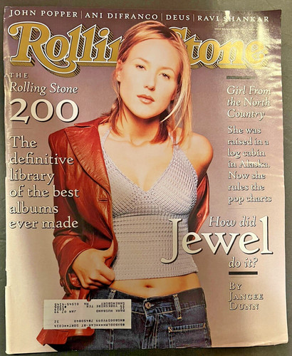 Vtg 1990s Rolling Stone Magazine Cover Only-No Magazine attached - Jewel