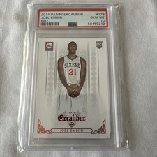 2014-15 Excalibur Joel Embiid Red RC Rookie #178 76ers PSA 10