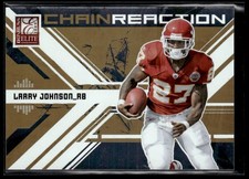 2009 Donruss Elite Chain Reaction Gold Larry Johnson 333/899 Kansas City Chiefs