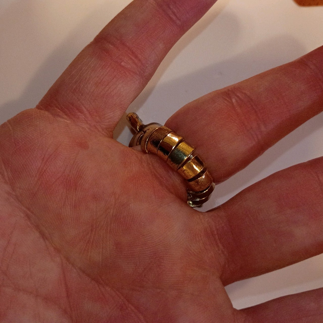 Monkey Adjustable Ring Rhinestone Gold Plated Fas… - image 4