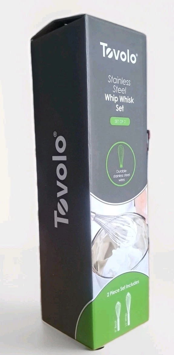 Tovolo Stainless Steel 9" and 11" Whisk Whip Kitchen Utensil Bundle - Set of 2