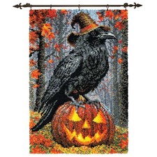 Herrschners  Something Be Raven About Kit  Hanger Latch Hook Kit