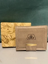 NOS Pioneer Seed Corn Wallet Money Vitronic Pick Pocket Proof Leather Suede look