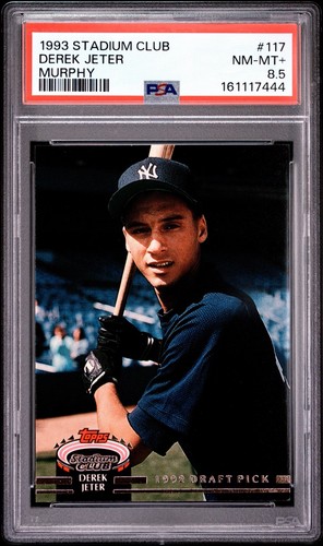 1992-93 Topps Stadium Club Jack Murphy Stadium Derek Jeter #117 RC PSA 8.5!!!