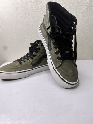 VANS Sk8-Hi  Olive Green Hi top sneakers size 6.5M 8W euc!