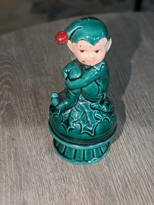 Vtg INARCO Japan Sitting Pixie Elf Knee Hugger Figurine Vintage Christmas 