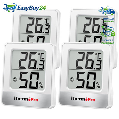 ThermoPro TP49W-4 Digitales Raumthermometer Temperatur Luftfeuchtigkeit