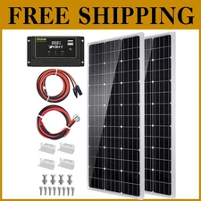 Versatile 200W Solar Panel Kit for Off-Grid Lifestyle - Ideal for RVs & Campers