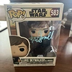 Star Wars Funko Pop: Mark Hamill Signed Luke Skywalker And Grogu  (583) With COA