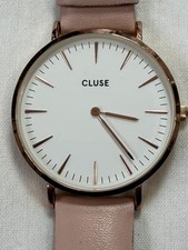 Orologio donna CLUSE 38mm tono oro rosa quadrante bianco cinturino pelle rosa Giappone Mvmt