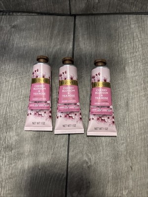 Beloved Cherry Blossom & Tea Rose Moisturizing Hand Cream Lotion, 1 oz-Pack of 3