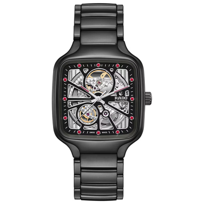 New Rado True Square Open Heart X Ji Chang-wook Black Dial Men's