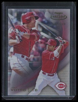 2016 Topps Gold Label #91 Joey Votto Class 1 Red #/100 color match