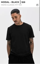 Lot Of 2-Ethika Men's Large Classic Fit Modal Tee Shirt - Black