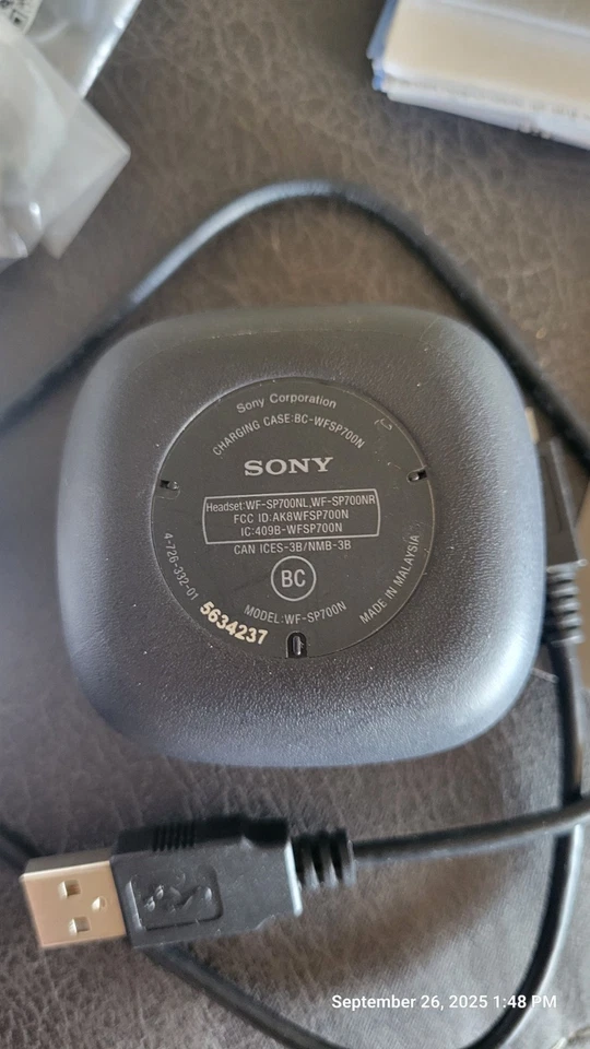 Sony WF-SP700N Wireless In-Ear Headphone - Black - Image 2 of 4