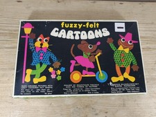 Fuzzy Felt cartoons vintage retro toy Allen Industries