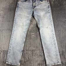 Levi's 511 Jeans Mens 34x32 Slim Fit Stretch Straight Denim Blue Light Wash