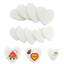 12PCS White Heart Shaped Rocks for Painting, Medium & Small Heart Rocks to Pa...
