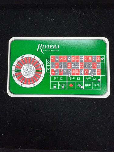 Riviera Hotel and Casino Las Vegas "Rates and Odds" Payout Game Card