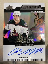 2022-23 Upper Deck Credentials Hockey Debut Ticket Access Auto Jack McBain /299