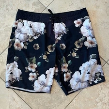 Billabong Gallery Kamea Hadar Floral Hawaii Swim Trunks Board Shorts Men's