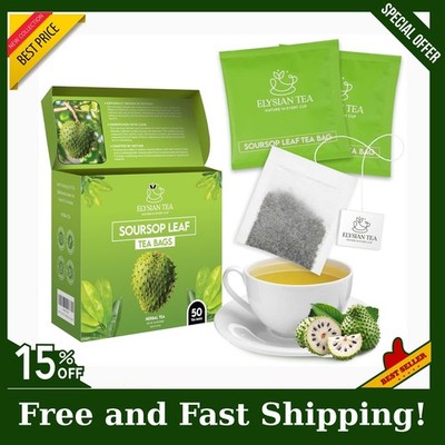 100 PACK Soursop Leaves Tea Bags Herbal Guanabana Graviola Annona Muricata, NEW!