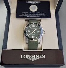 Longines HydroConquest 41mm Automatic Green Ceramic Bezel L37814069