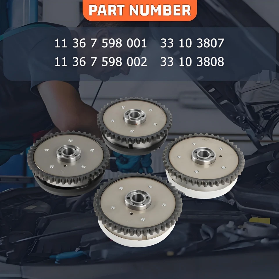 4pcs Intake Exhaust VVT Gears For BMW Alpina B7 550i 650i X5 X6 X7 N63 S63 4.4L - Image 2 of 4