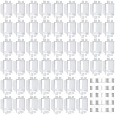 50PCS BE1-2 Electrical Outlet Box Extenders with 100PCS Screws, (1-Gang)Electric