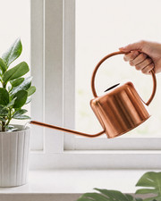 Bamworld Metal Watering Can Indoor Plants 1L/35oz Gold Stainless Steel