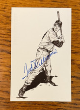 Ted Williams Signed Post Card