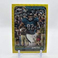 Ainias Smith 2024 Topps Chrome Yellow Wave Refractor /75 Rookie Philadelphia 286