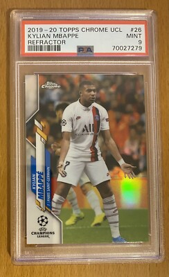 2019 Topps Chrome UEFA Kylian Mbappe Refractor PSA