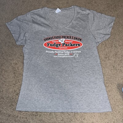 Uranus Fudge Packer s Union Women s T-shirt, Gray, Size XL