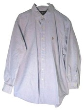 Ralph Lauren Mens Dress Shirt Button Up Blue 16.5 33 Dress Shirt